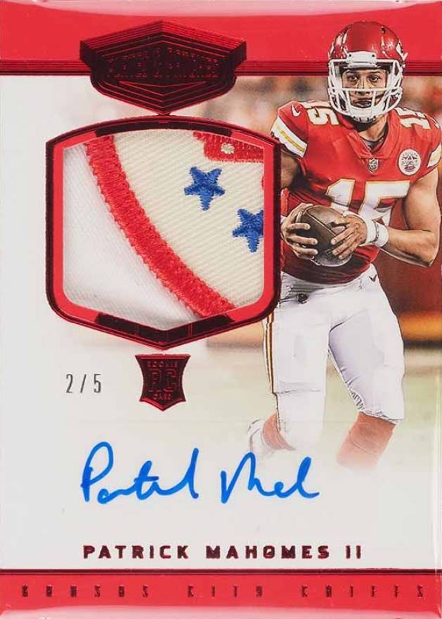 2017 Panini Plates & Patches Patrick Mahomes II #217 Football Card