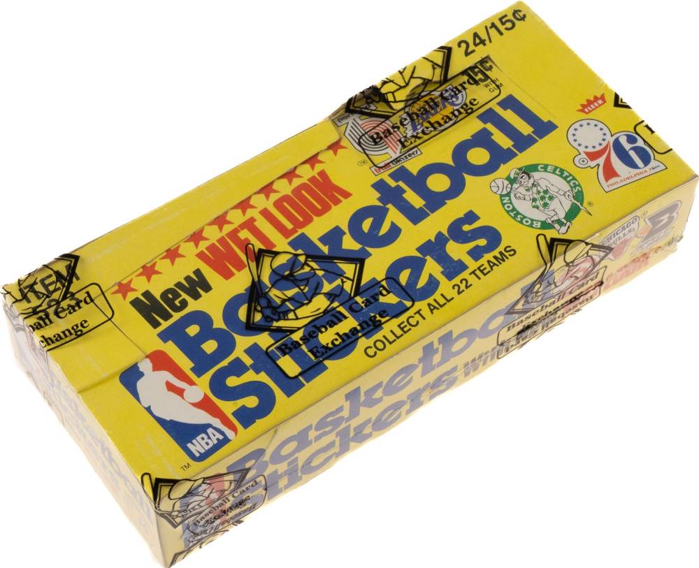 1977 Fleer Team Stickers Wax Pack Box #WPB Basketball Card