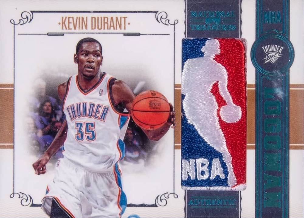 2010 Playoff National Treasures NBA Logoman Kevin Durant #29 Basketball Card