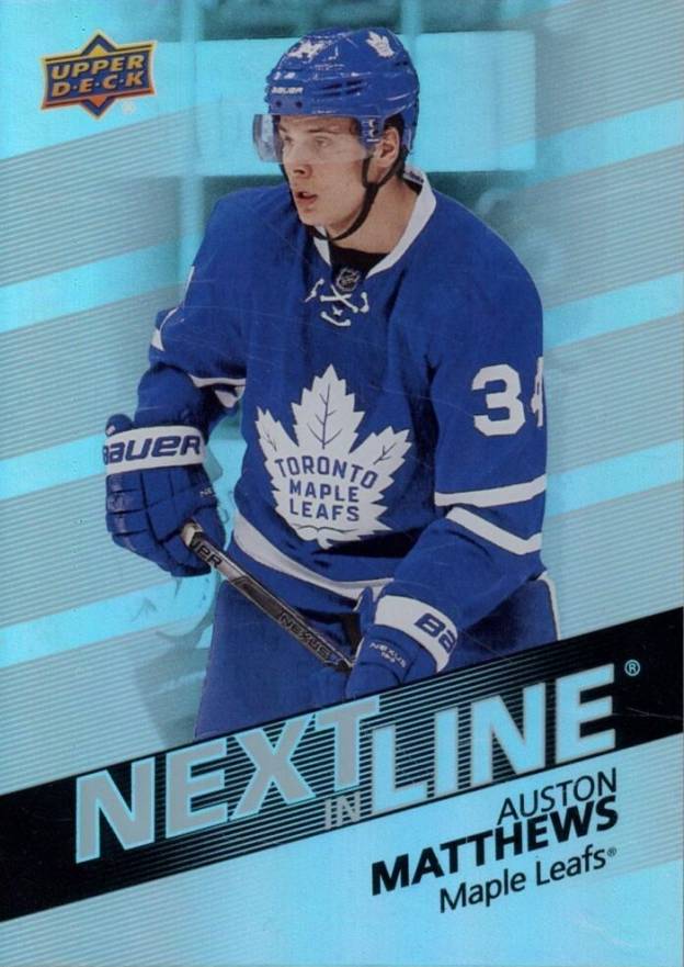 2016 Upper Deck Overtime Next in Line Auston Matthews #NL-1 Hockey Card