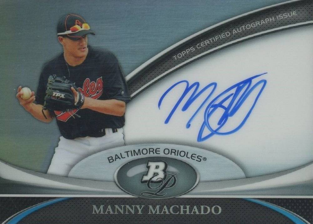 2011 Bowman Platinum Prospects Autographs Manny Machado #MM Baseball Card