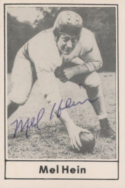 1977 Touchdown Club Mel Hein #42 Football Card