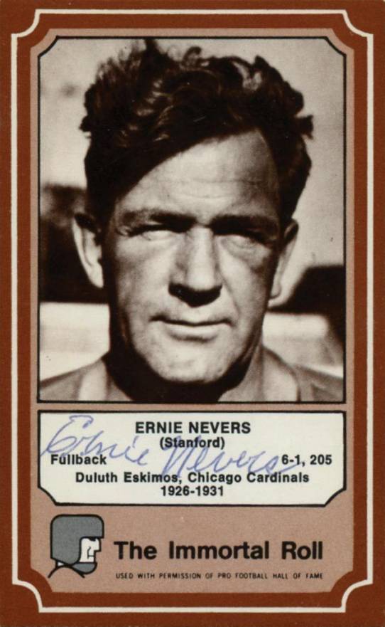 1975 Fleer Hall of Fame Ernie Nevers #19 Football Card