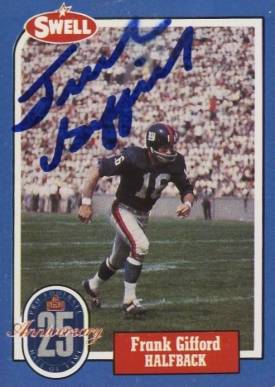 1988 Swell Greats Frank Gifford #43 Football Card