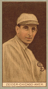 1912 Brown Backgrounds Red Cycle Rollie Zeider #206 Baseball Card