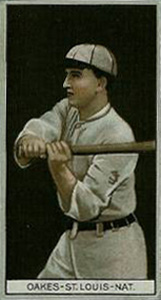 1912 Brown Backgrounds Red Cycle Rebel Oakes #142 Baseball Card