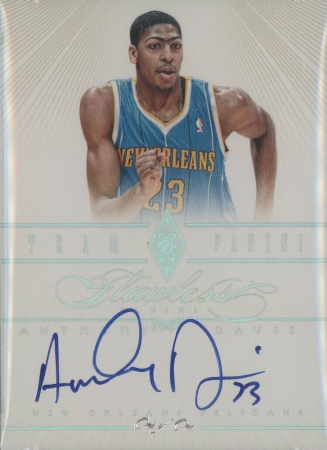 2012 Panini Flawless Team Panini Autographs Anthony Davis #41 Basketball Card