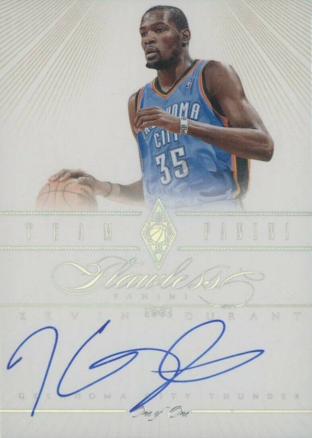 2012 Panini Flawless Team Panini Autographs Kevin Durant #12 Basketball Card