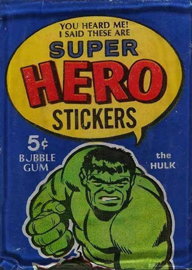 1967 Super Hero Stickers Wax Pack #WP Non-Sports Card