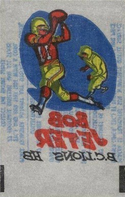 1961 Topps CFL Transfers Bob Jeter # Football Card