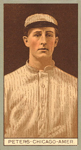 1912 Brown Backgrounds Red Cross O.C. Peters #150 Baseball Card