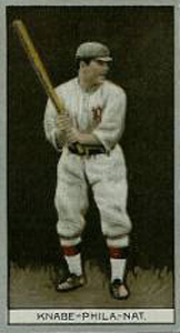 1912 Brown Backgrounds Red Cross Otto Knabe #91 Baseball Card