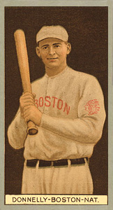 1912 Brown Backgrounds Red Cross Edward Donnelly #47 Baseball Card