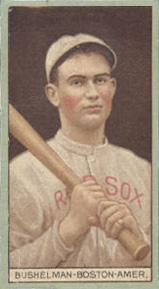 1912 Brown Backgrounds Red Cross J.F. Bushelman #21 Baseball Card