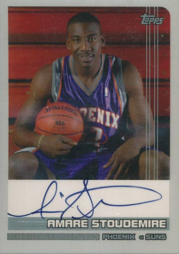 2005 Topps Rookie Photo Shoot Autographs Amar'e Stoudemire #RSASS Basketball Card