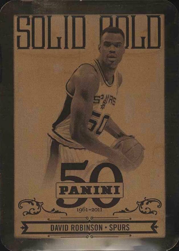 2010 Panini Gold Standard Solid Gold David Robinson #38 Basketball Card