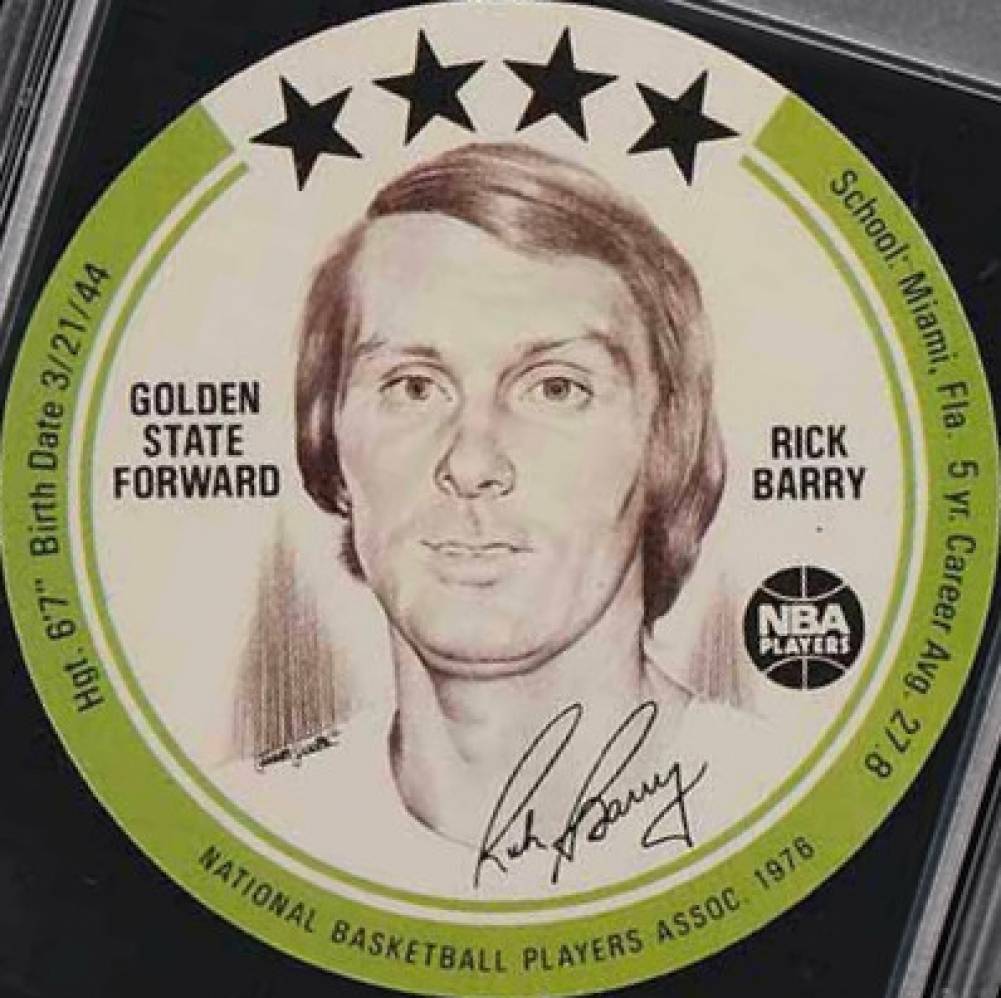 1976 Buckmans Discs Rick Barry # Basketball Card