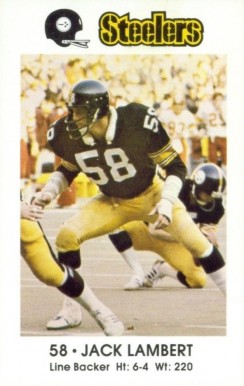 1981 Steelers Police Jack Lambert # Football Card