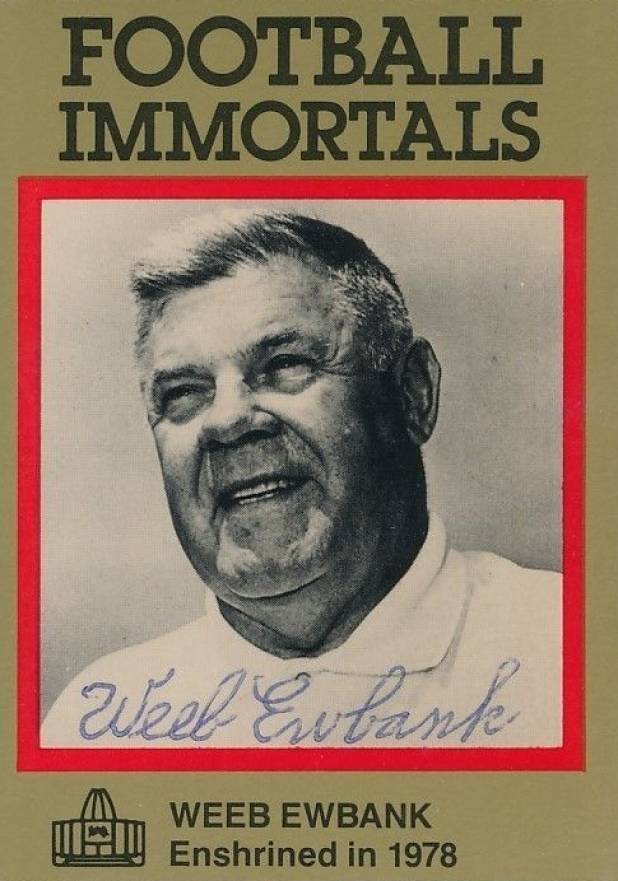 1985 Football Immortals Weeb Ewbank #39 Football Card