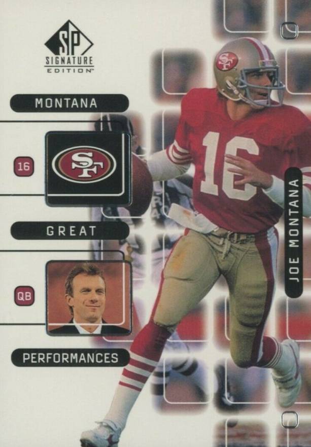 1999 SP Signature Montana Great Performances Joe Montana #J3 Football Card