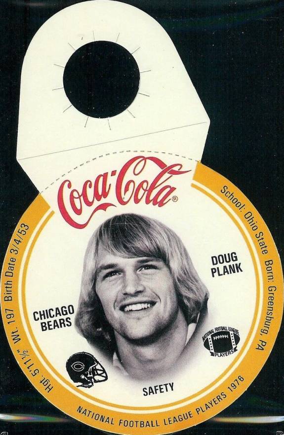 1976 Coke Bears Discs Doug Plank # Football Card