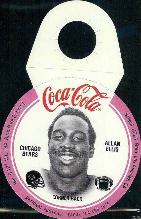 1976 Coke Bears Discs Allan Ellis # Football Card