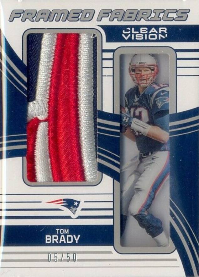 2016 Panini Clear Vision Framed Fabrics Tom Brady #11 Football Card