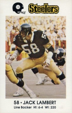 1982 Steelers Police Jack Lambert # Football Card