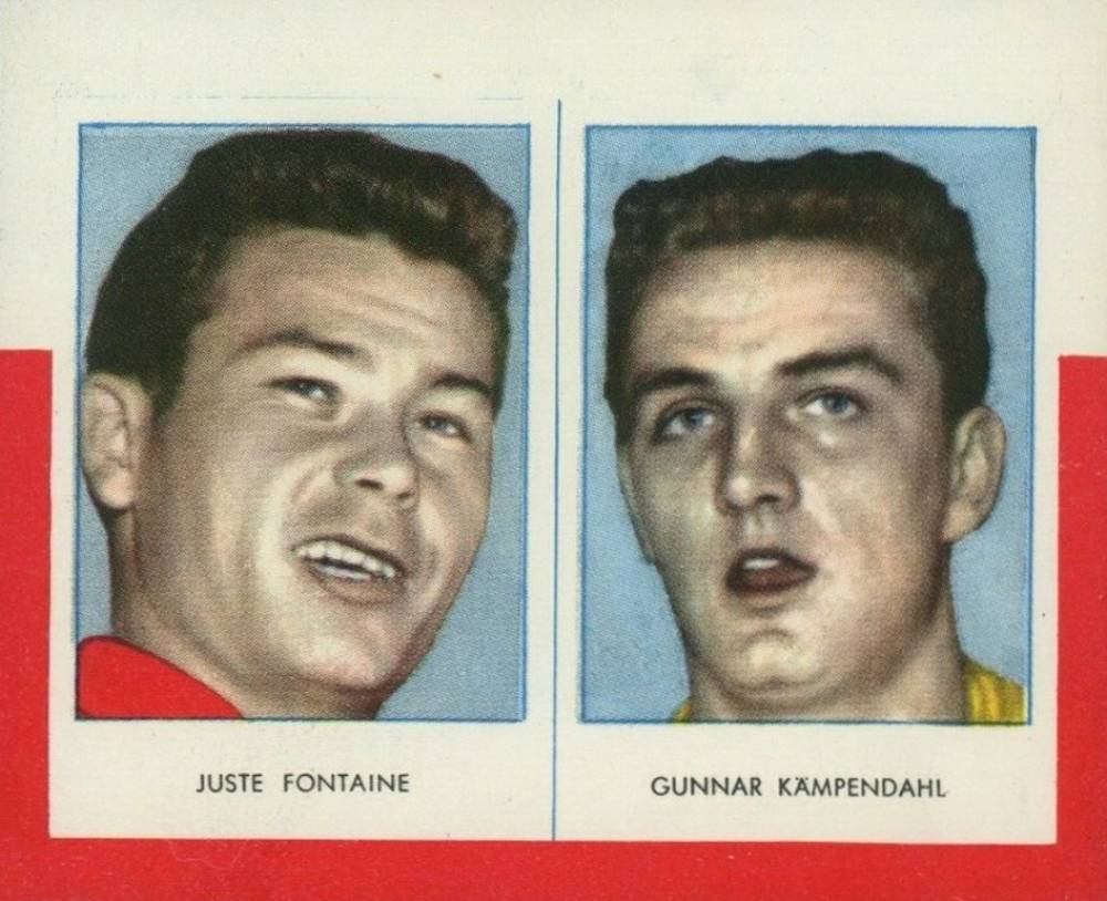 1958 Swedish Rekord Journal-Hand Cut Fontaine/Kampendahl # Soccer Card