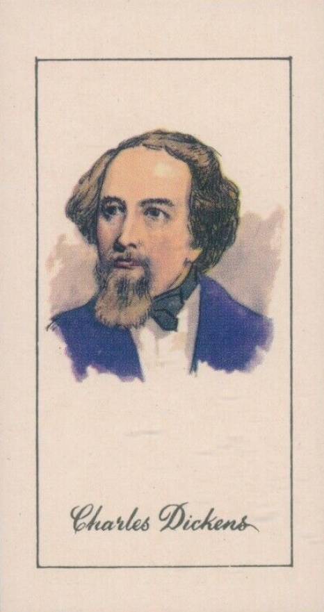 1961 Domino Cigarettes Figures Historiques Charles Dickens #14 Non-Sports Card