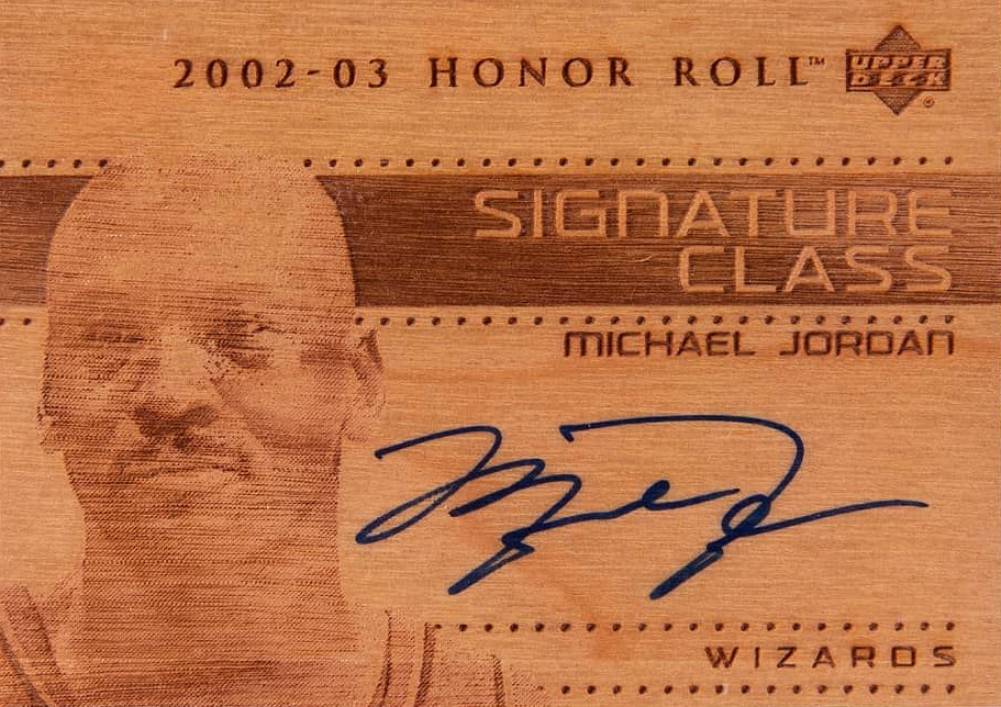2002 Upper Deck Honor Roll Signature Class Michael Jordan #MJ-S Basketball Card