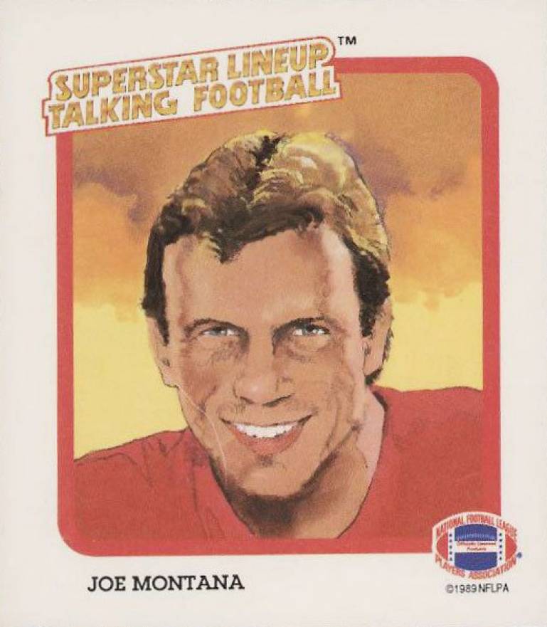 1989 Parker Brothers Talking Football Joe Montana # Football Card