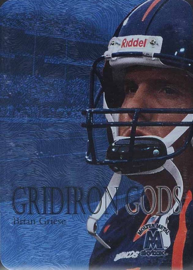 1999 SkyBox Molten Metal Gridiron Gods Brian Griese #4 Football Card