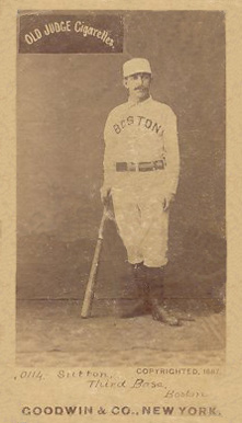 1887 Old Judge Sutton, Third Base, Boston. #448-5a Baseball Card