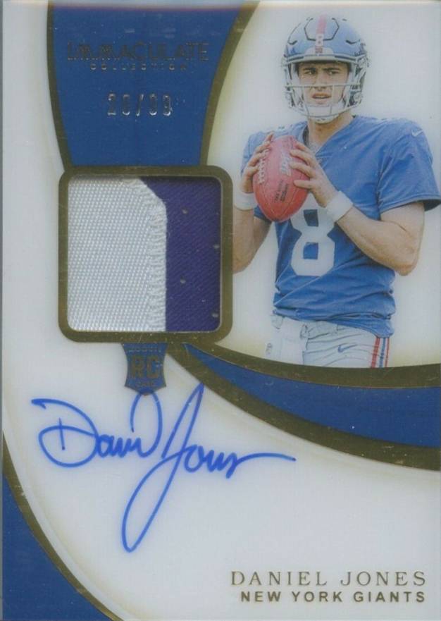 2019 Panini Immaculate Collection  Daniel Jones #104 Football Card