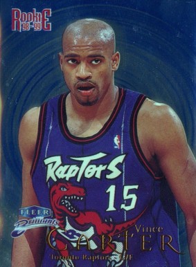 1998 Fleer Brilliants Vince Carter #105B Basketball Card