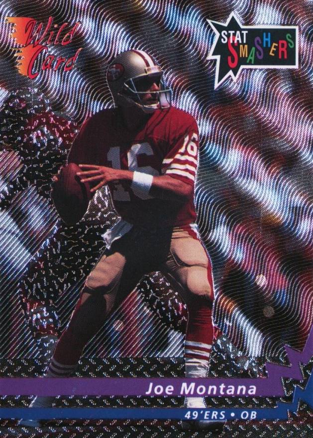 1992 Wild Card Stat Smashers Joe Montana #SS-11 Football Card