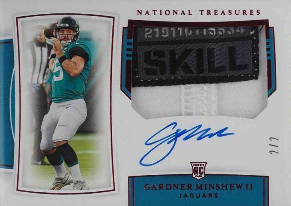 2019 Panini National Treasures Gardner Minshew II #198 Football Card