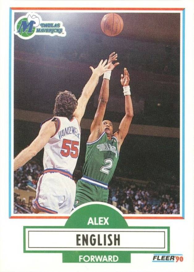 1990 Fleer Update Alex English #U-19 Basketball Card