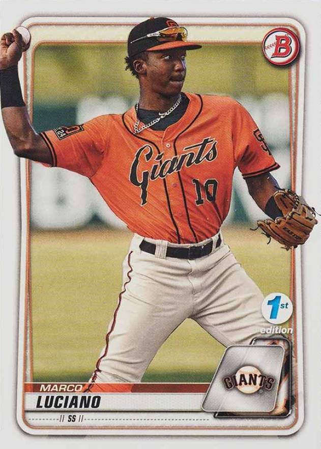 2020 Bowman 1st Edition Marco Luciano #BFE103 Baseball Card