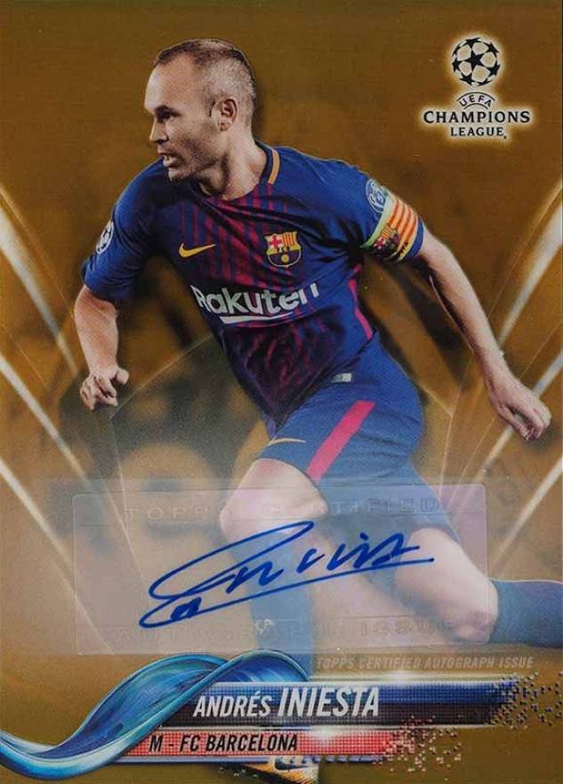 2017 Topps Chrome UEFA Champions League Andres Iniesta #94 Soccer Card