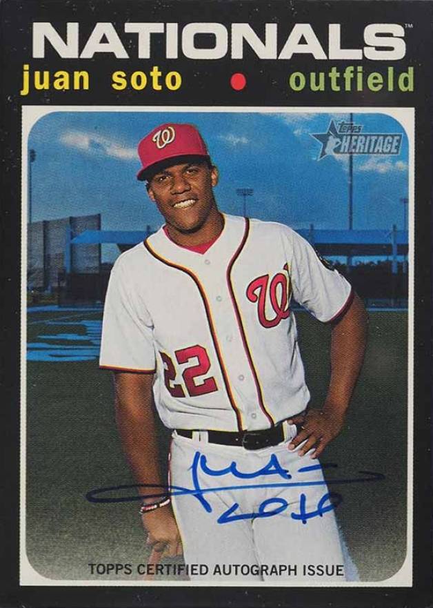 2020 Topps Heritage Real One Autograph Juan Soto #JS Baseball Card