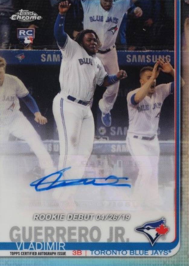 2019 Topps Chrome Update Rookie Debut Autograph Vladimir Guerrero Jr. #VG Baseball Card