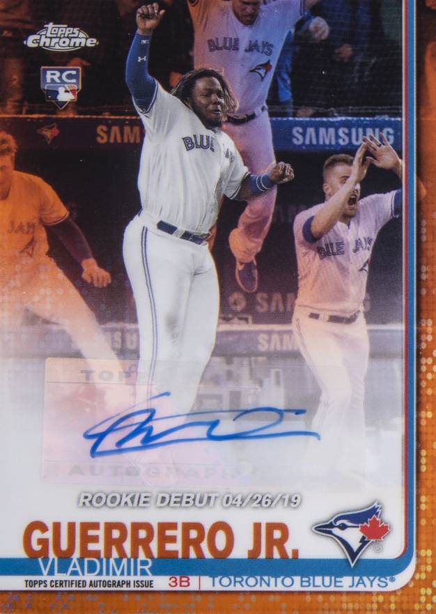 2019 Topps Chrome Update Rookie Debut Autograph Vladimir Guerrero Jr. #VG Baseball Card