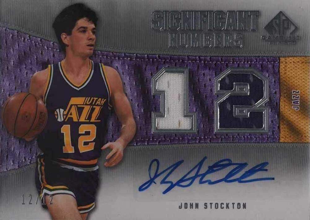 2007 SP Game Used Significant Numbers John Stockton #SNAST Basketball Card