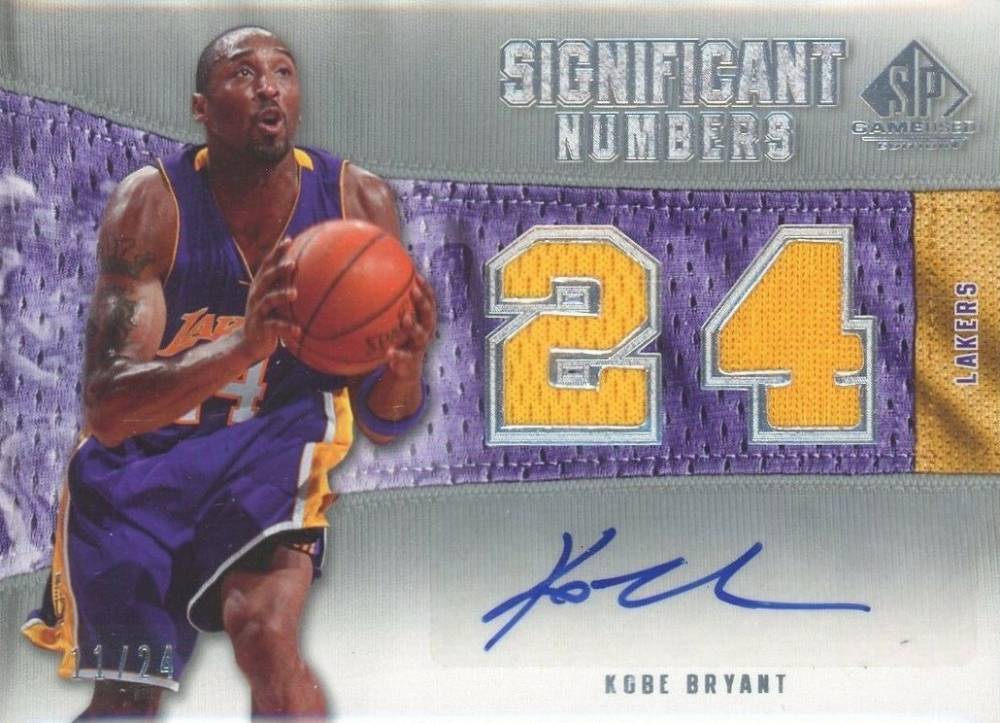 2007 SP Game Used Significant Numbers Kobe Bryant #SNAKB Basketball Card