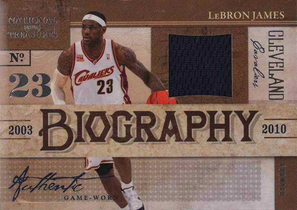 2009  Playoff National Treasures Biography Materials LeBron James #2 Basketball Card