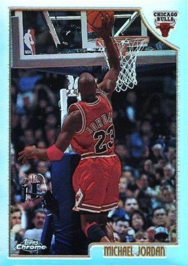 1998 Topps Chrome Preview Michael Jordan #77 Basketball Card