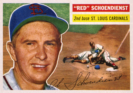 1956 Topps Red Schoendienst #165 Baseball Card