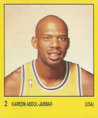 1987 Panini Spanish Sticker Kareem Abdul-Jabbar #2 Basketball Card